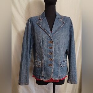 A St. John's Bay Blue Denim Women's Jacket